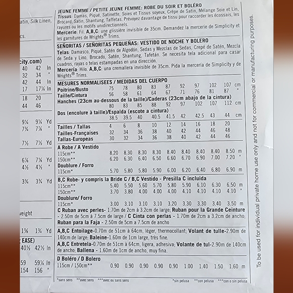 Jessica McClintock gown Simplicity sewing pattern dress #0650, sz: 4-12, NEW! - Picture 8 of 12